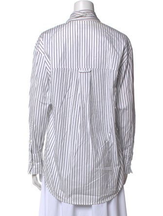 MSGM Striped Long Sleeve Button-Up Top