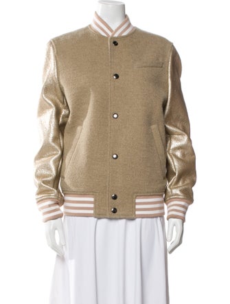 MSGM Virgin Wool Printed Bomber Jacket