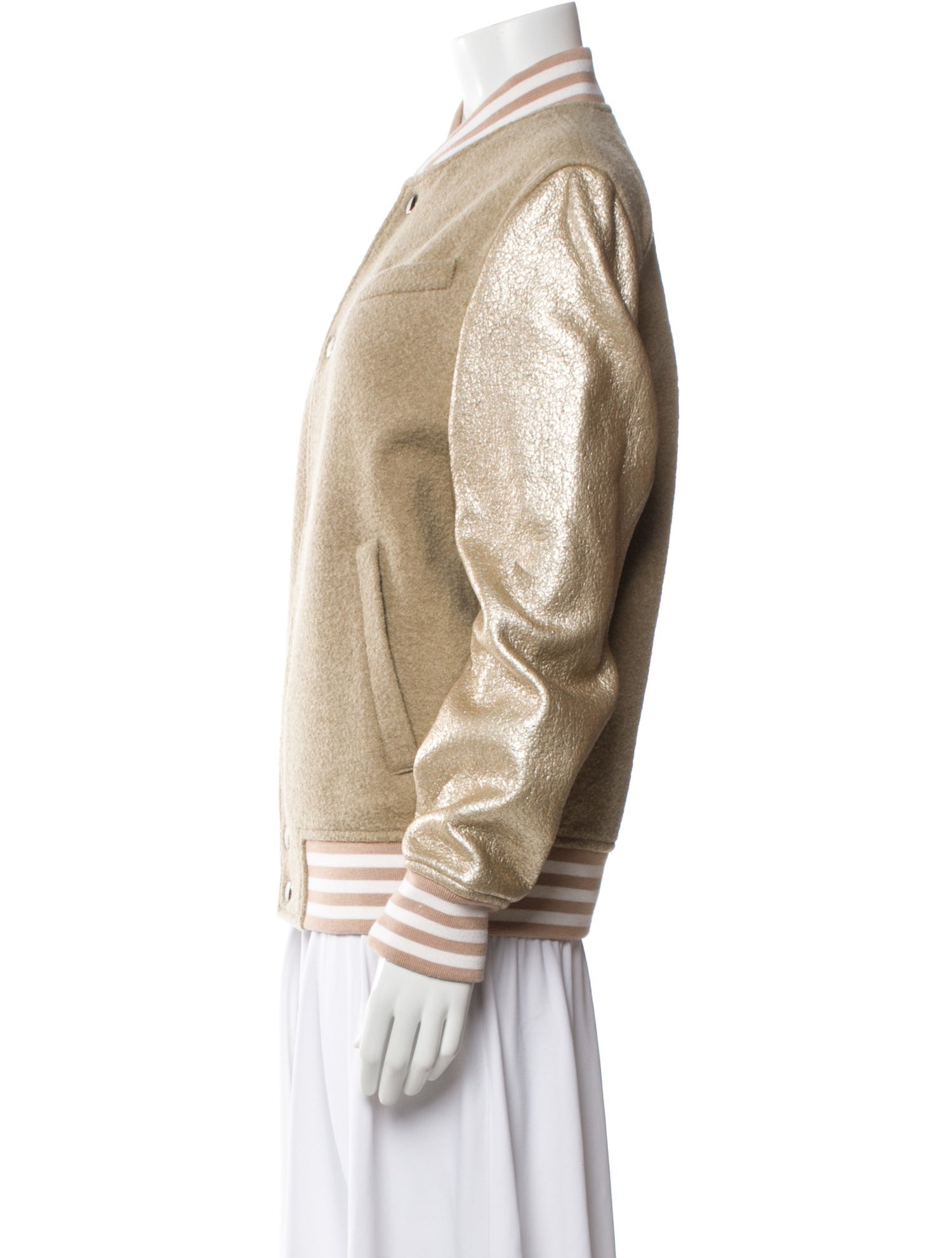 MSGM Virgin Wool Printed Bomber Jacket