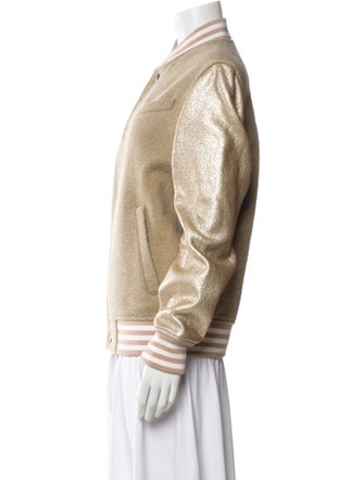 MSGM Virgin Wool Printed Bomber Jacket