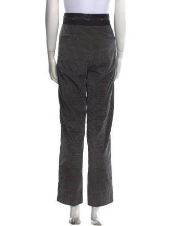 MSGM Plaid Print Straight Leg Pants