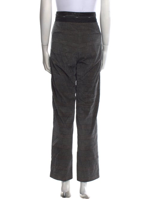 MSGM Plaid Print Straight Leg Pants