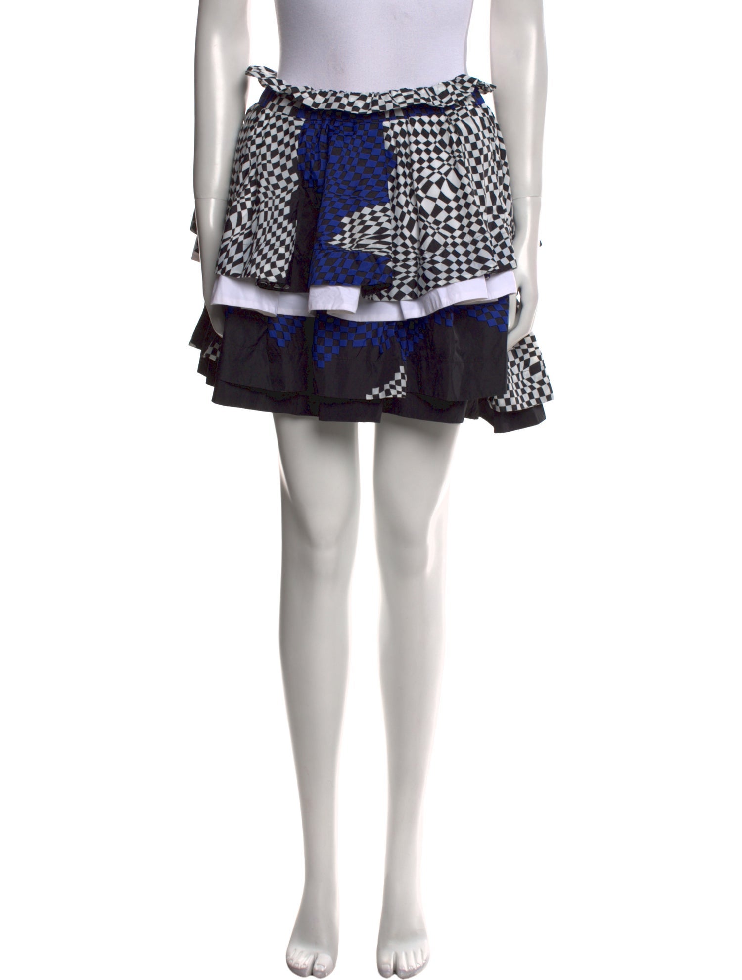 MSGM Plaid Print Mini Skirt