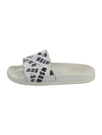 MSGM Rubber Animal Print Slides