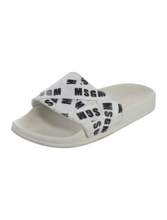 MSGM Rubber Animal Print Slides