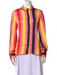 MSGM Striped Long Sleeve Button-Up Top