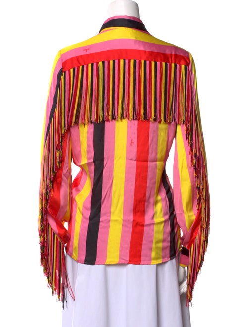 MSGM Striped Long Sleeve Button-Up Top