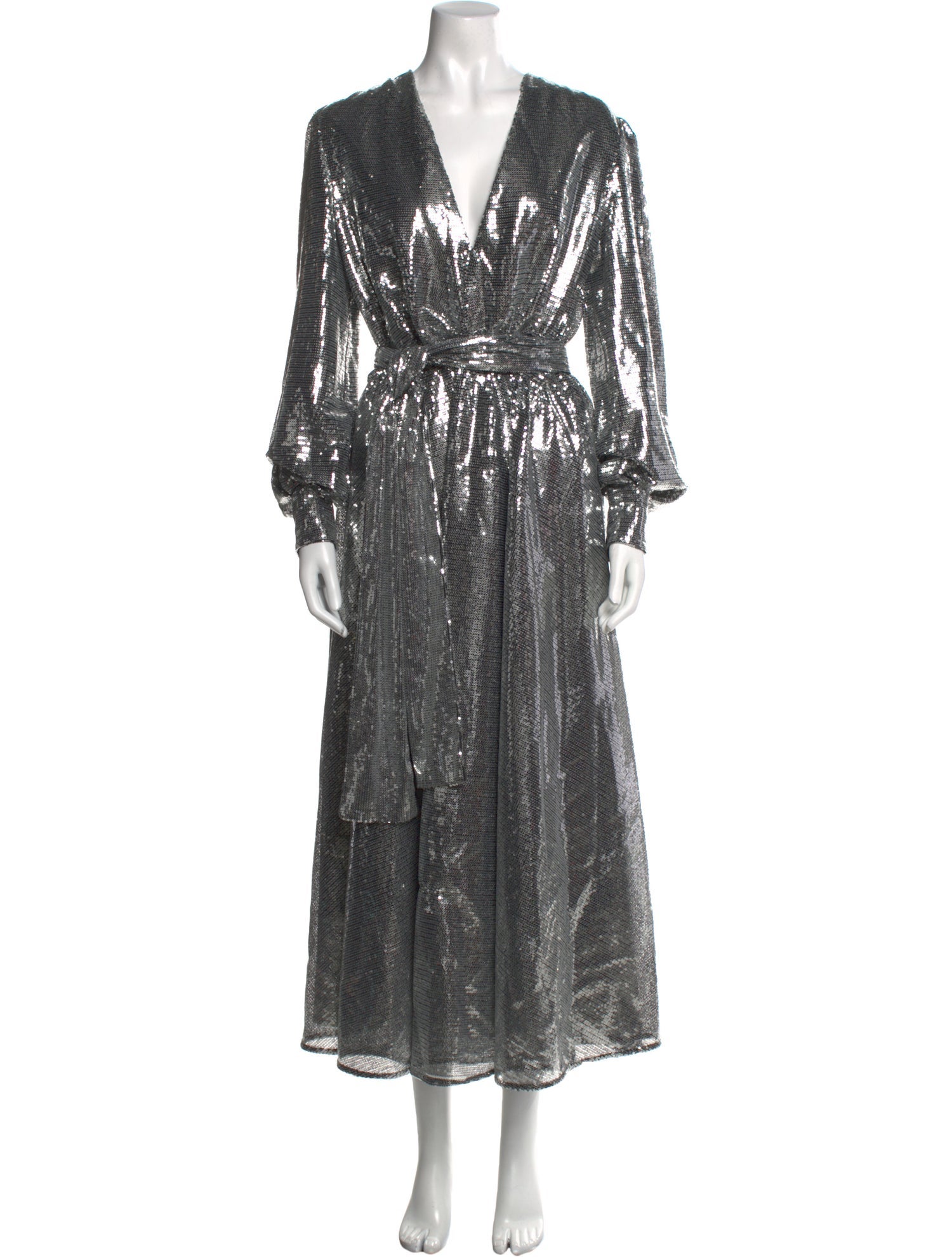 MSGM V-Neck Long Dress