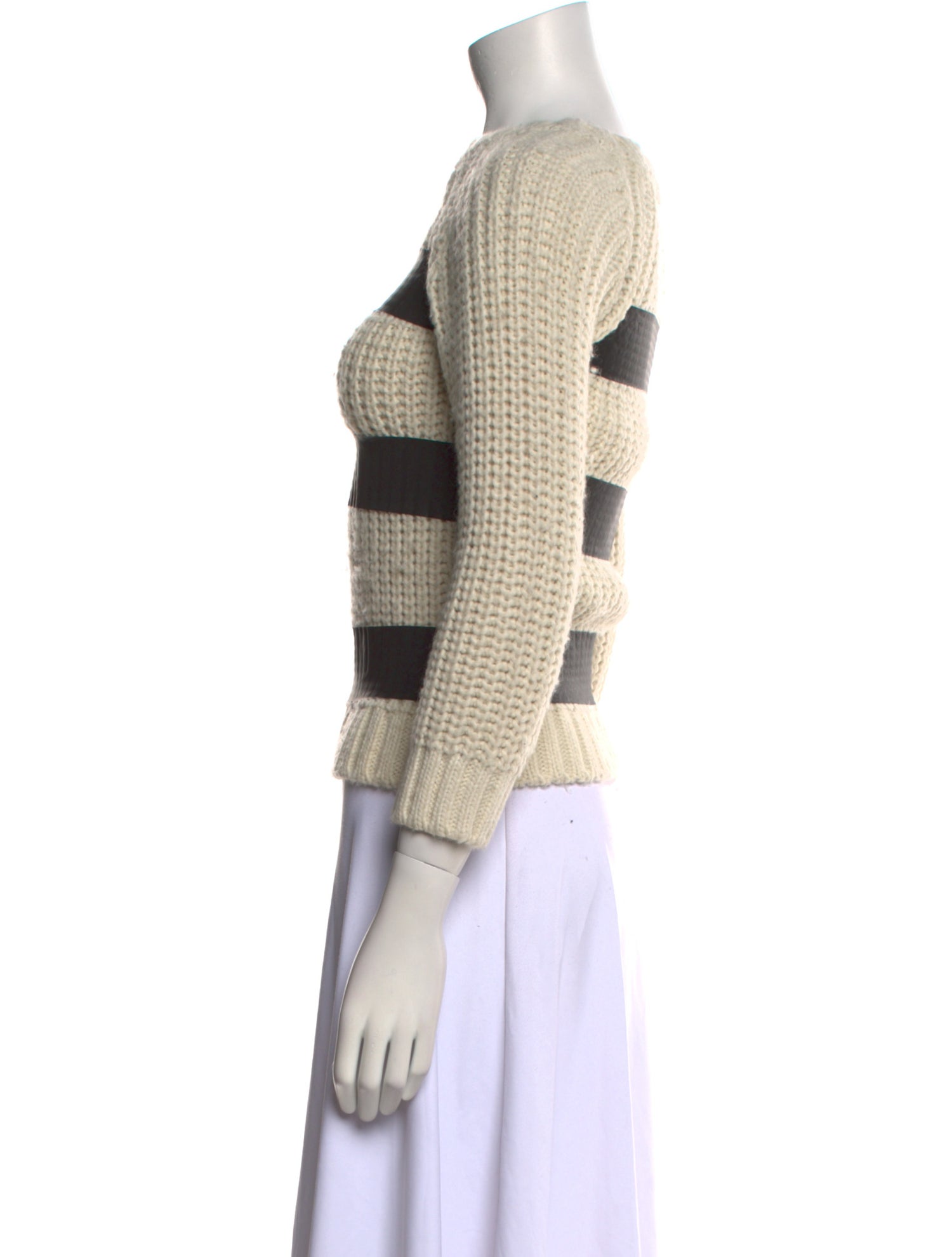 MSGM Striped Bateau Neckline Sweater