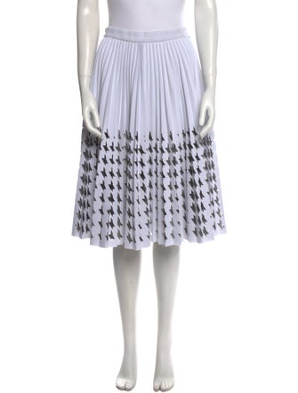 MSGM Houndstooth Print Knee-Length Skirt