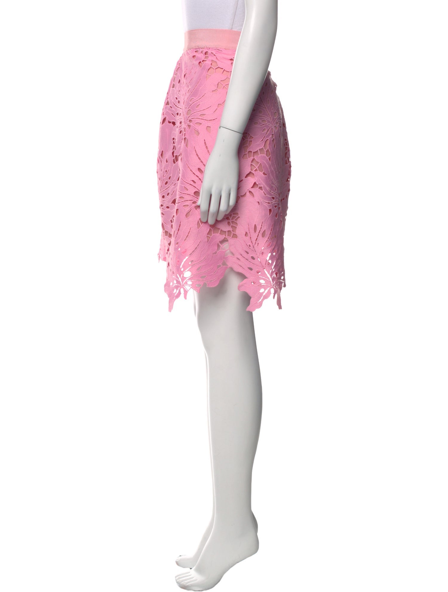 MSGM Floral Print Knee-Length Skirt