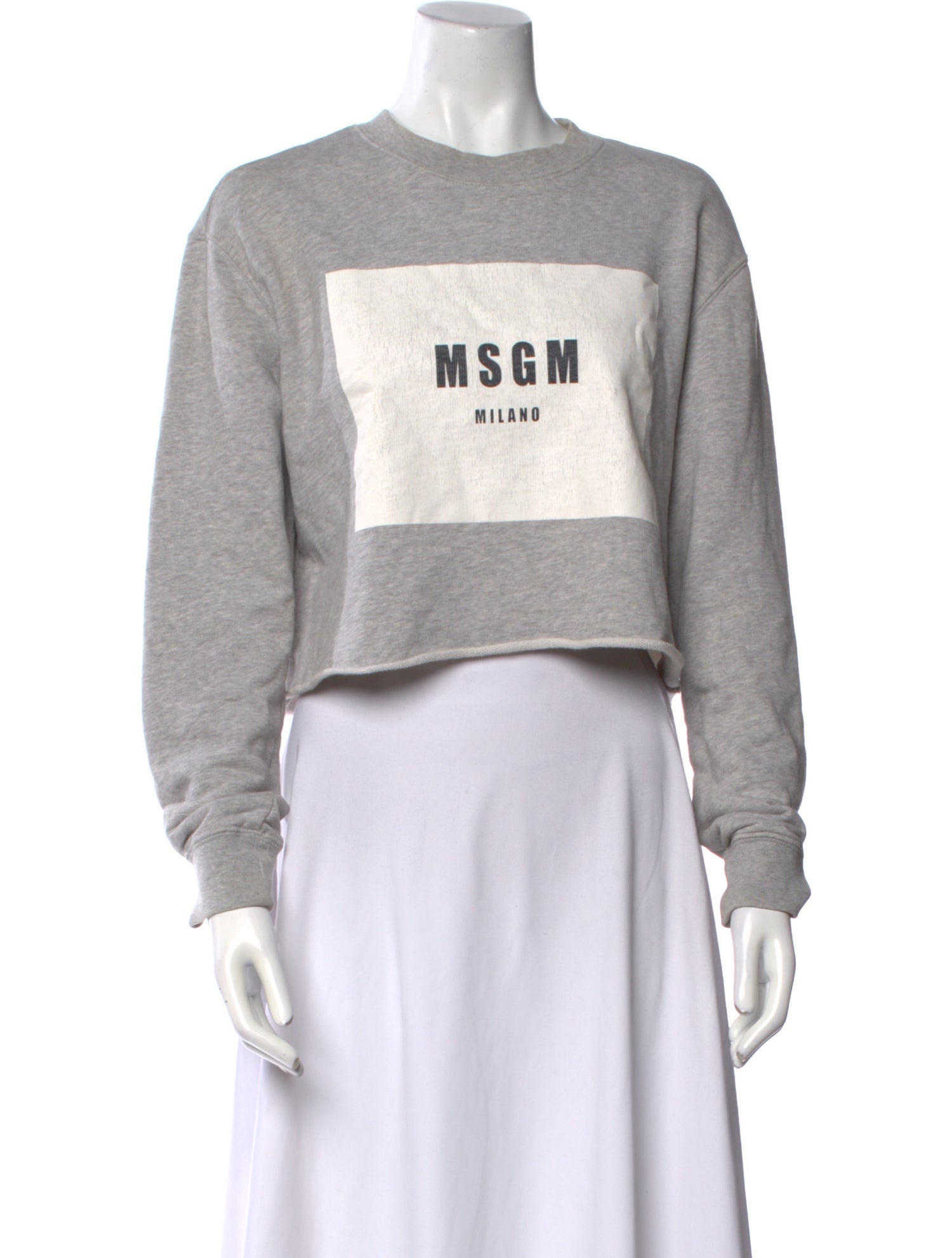 MSGM Graphic Print Crew Neck Sweater
