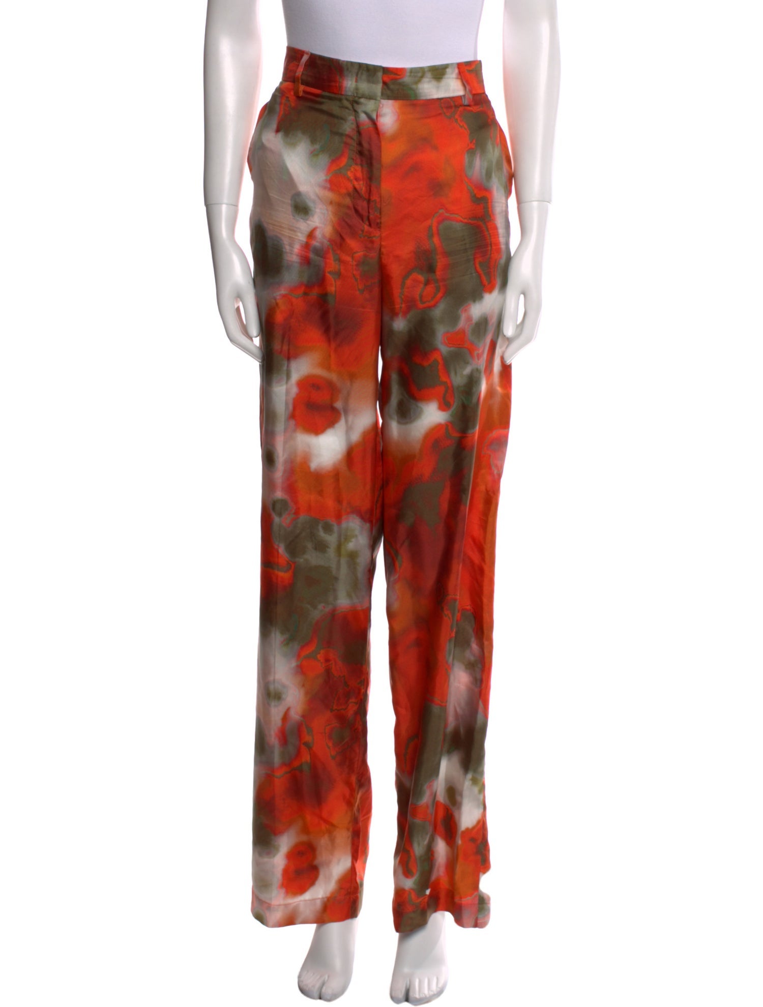 MSGM Silk Wide Leg Pants