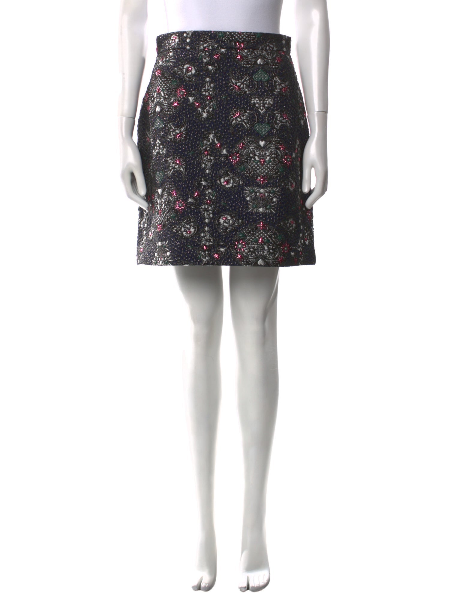 MSGM Floral Print Knee-Length Skirt