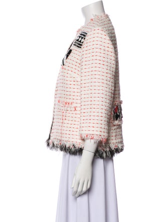 MSGM Tweed Pattern Evening Jacket