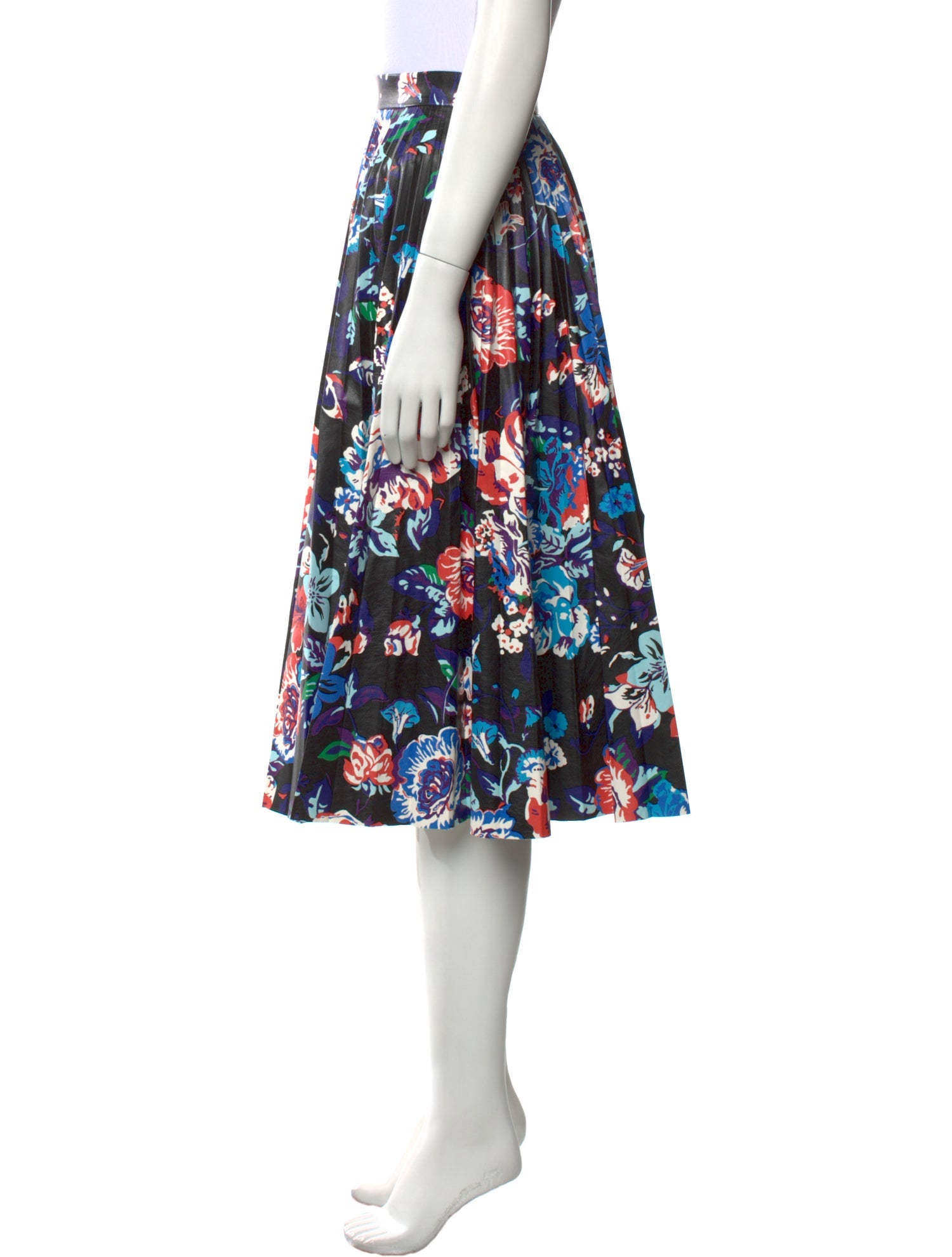 MSGM Floral Print Knee-Length Skirt