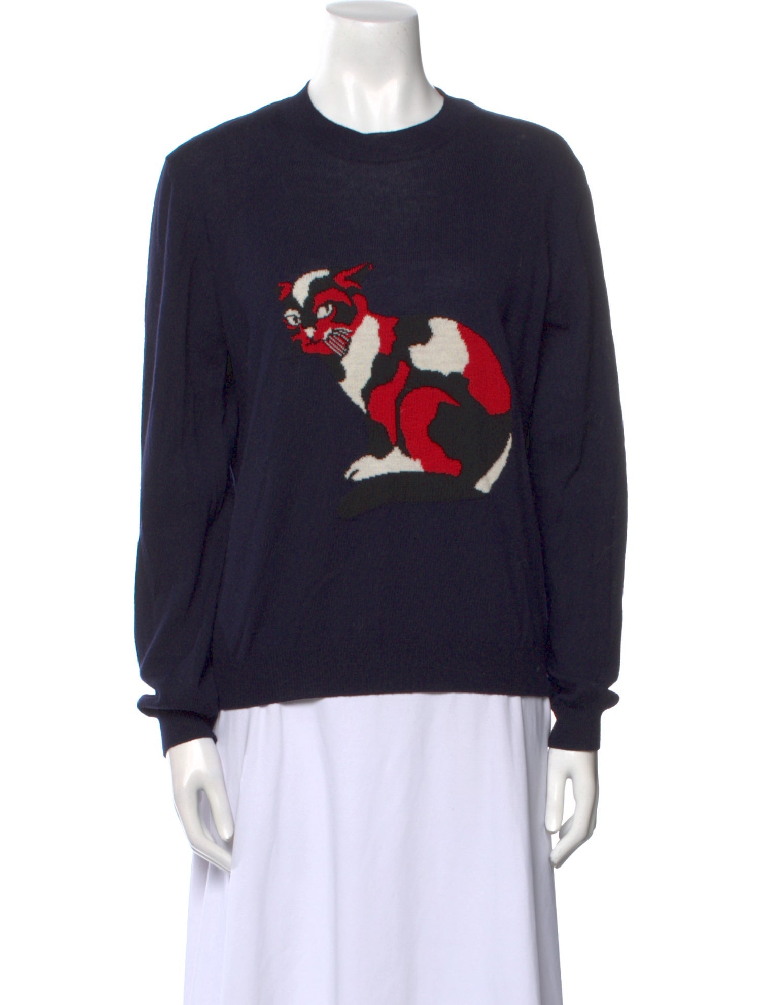 MSGM Virgin Wool Graphic Print Sweater