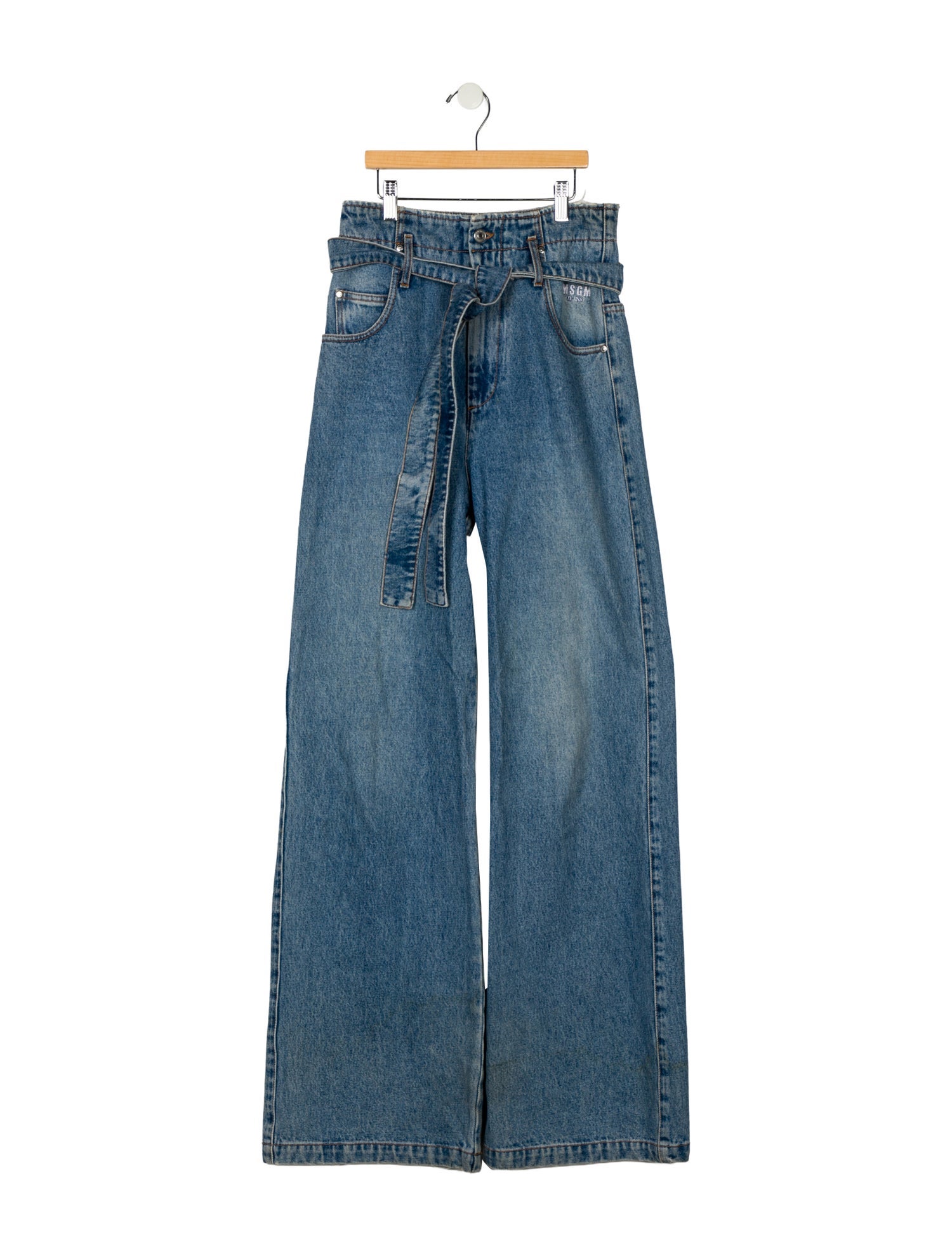 MSGM High-Rise Wide Leg Jeans