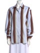 MSGM Striped Long Sleeve Button-Up Top