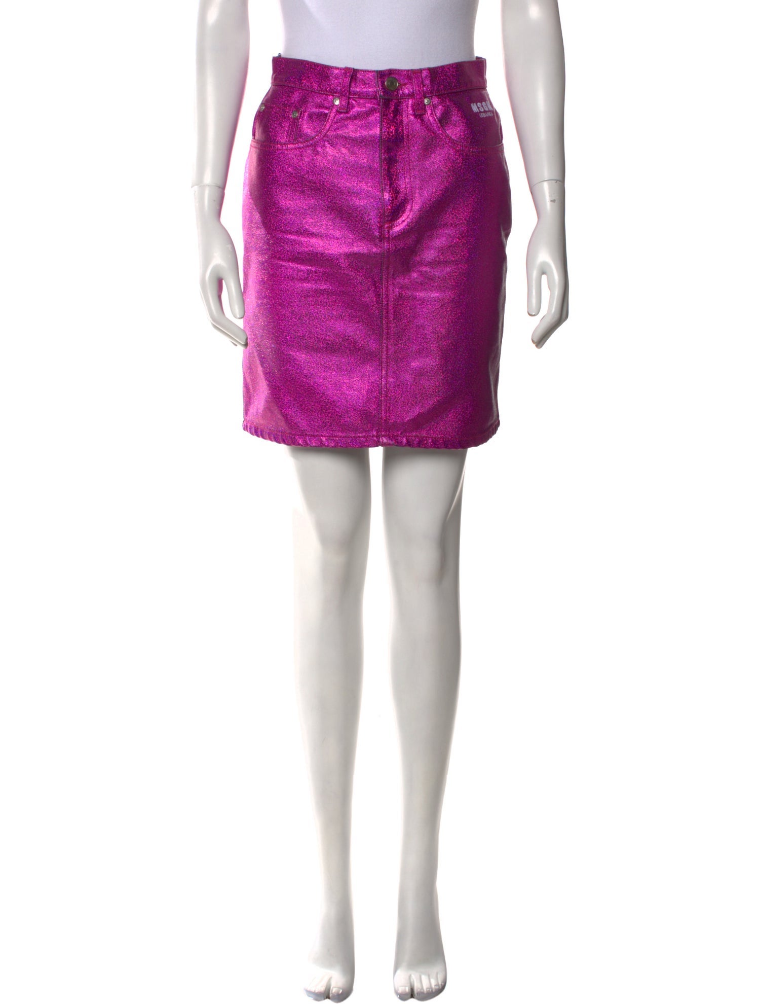 MSGM Glitter Accents Mini Skirt