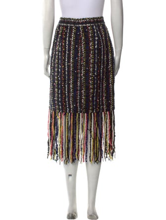 MSGM Striped Midi Length Skirt