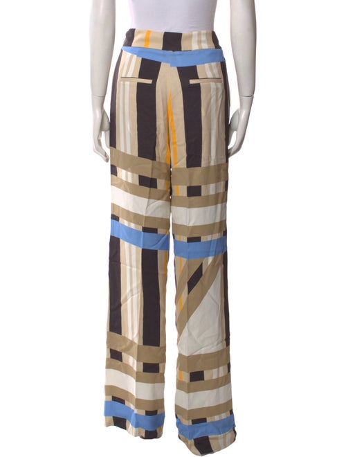 MSGM Plaid Print Wide Leg Pants