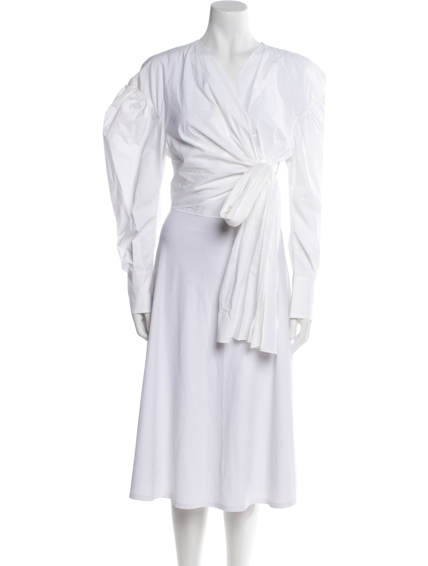 MSGM V-Neck Long Sleeve Crop Top w/ Tags