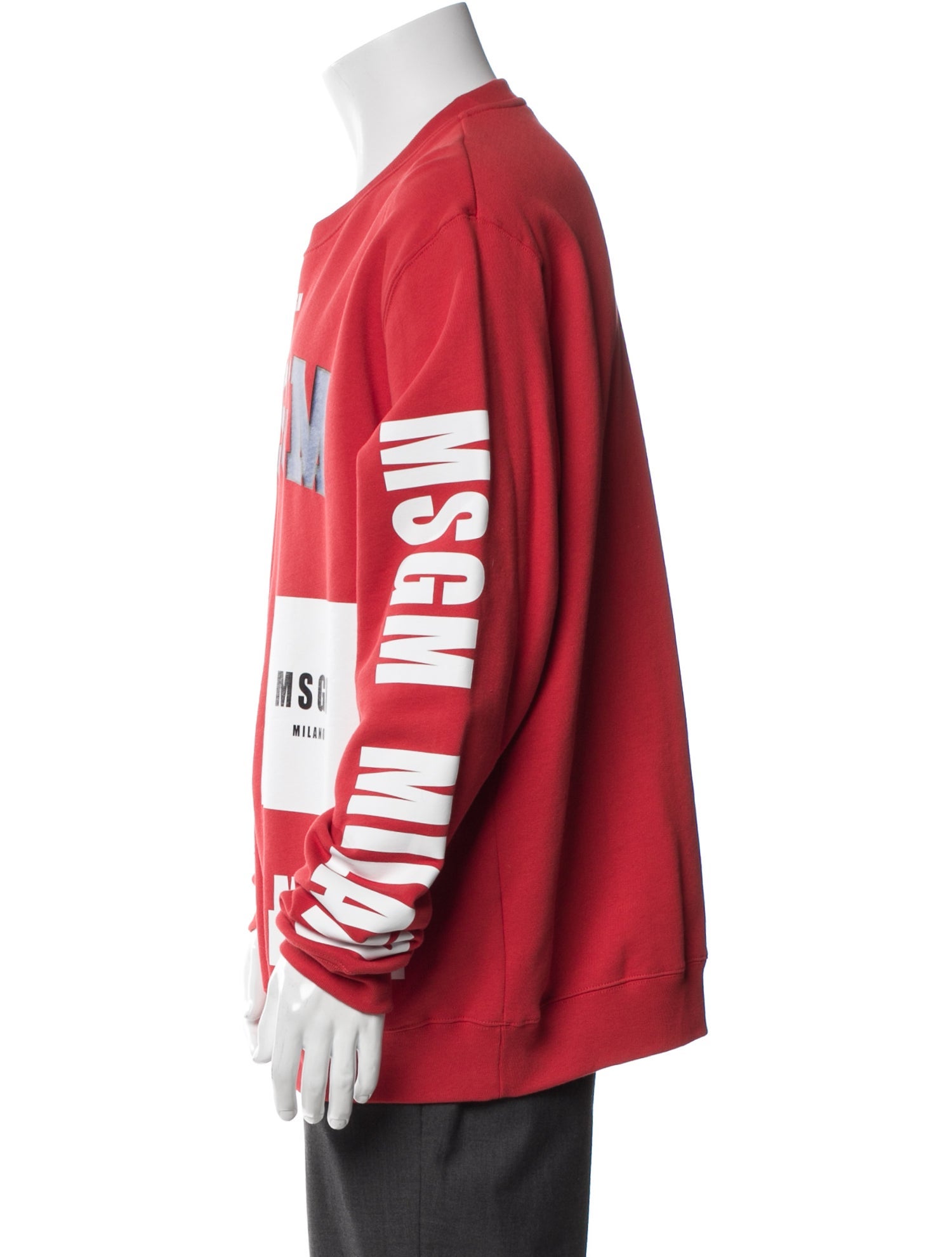 MSGM Graphic Print Crew Neck Pullover