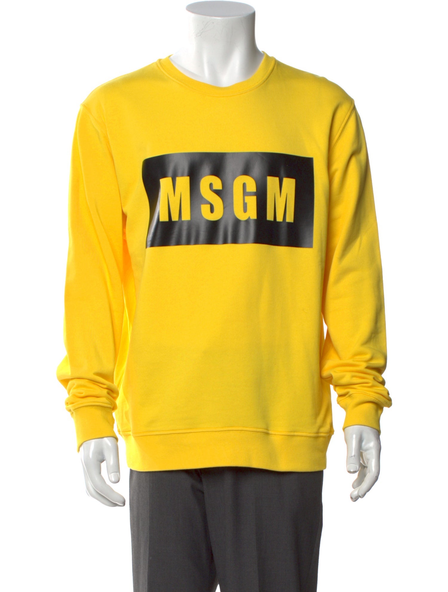 MSGM Graphic Print Crew Neck Pullover