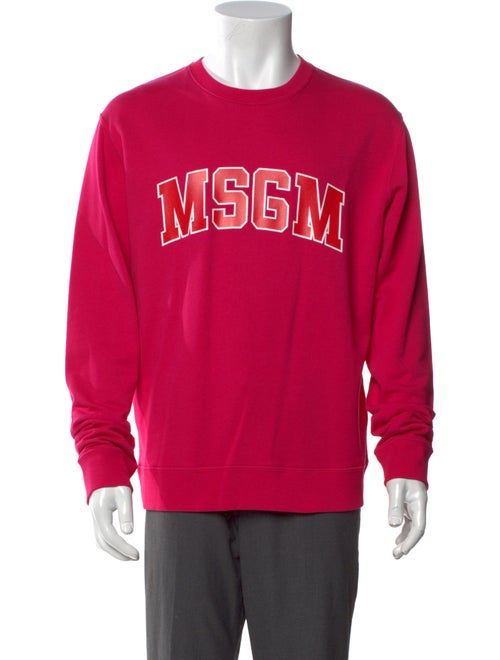 MSGM Graphic Print Crew Neck Pullover