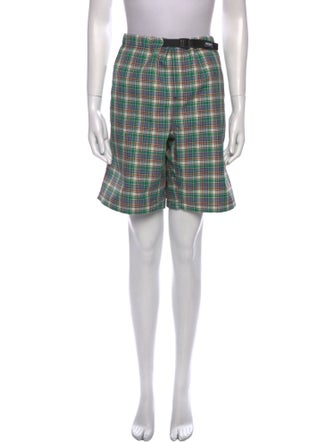 MSGM Plaid Print Knee-Length Shorts