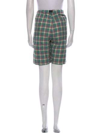 MSGM Plaid Print Knee-Length Shorts