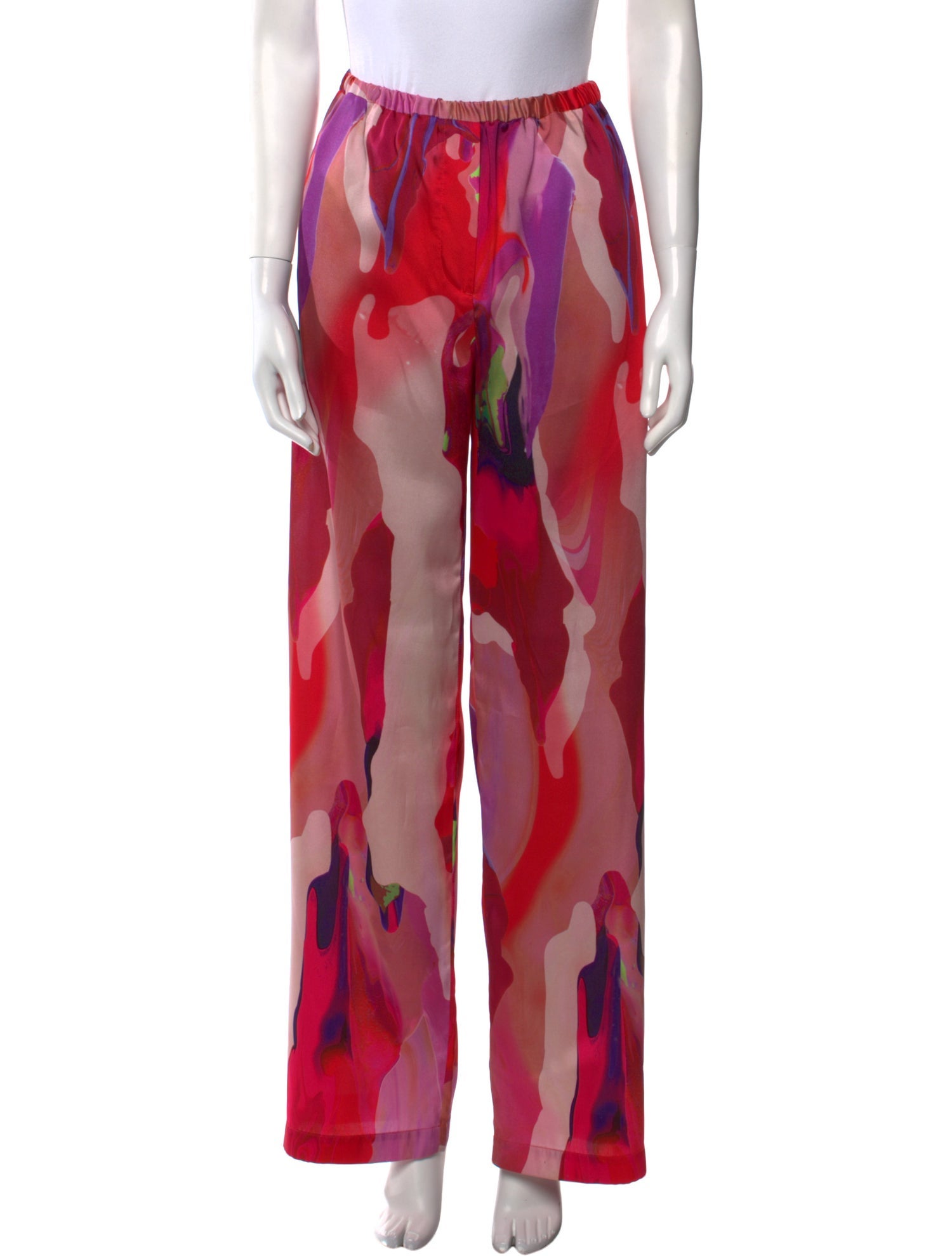 MSGM Printed Wide Leg Pants