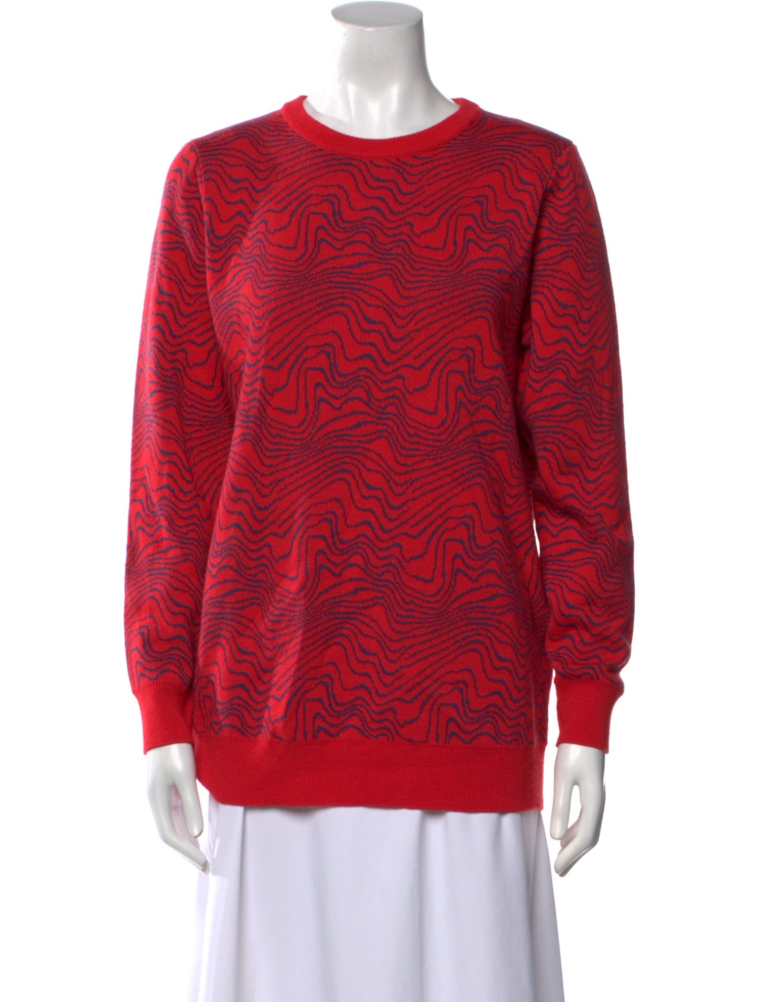 MSGM Printed Crew Neck Sweater