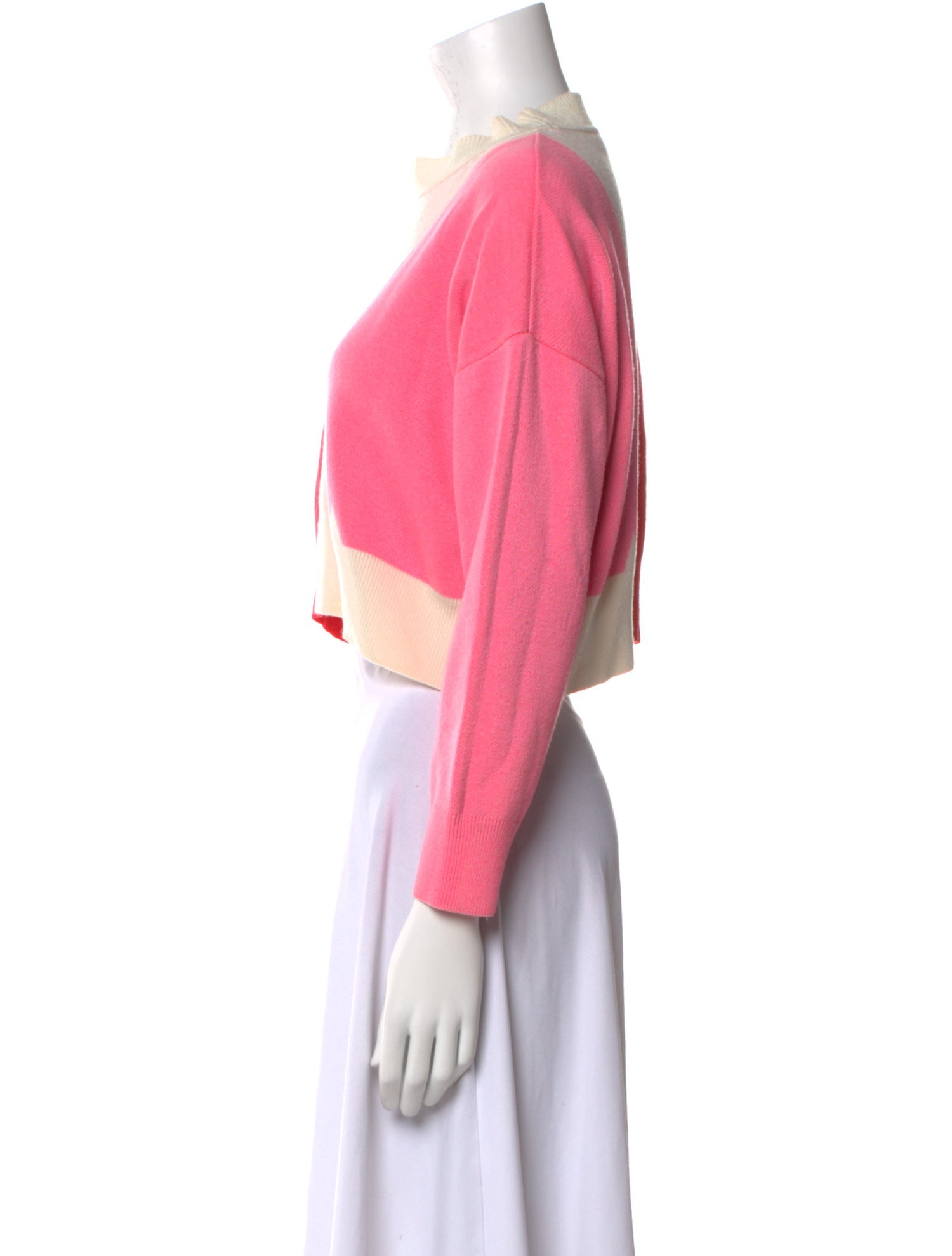 MSGM Colorblock Pattern Crew Neck Sweater