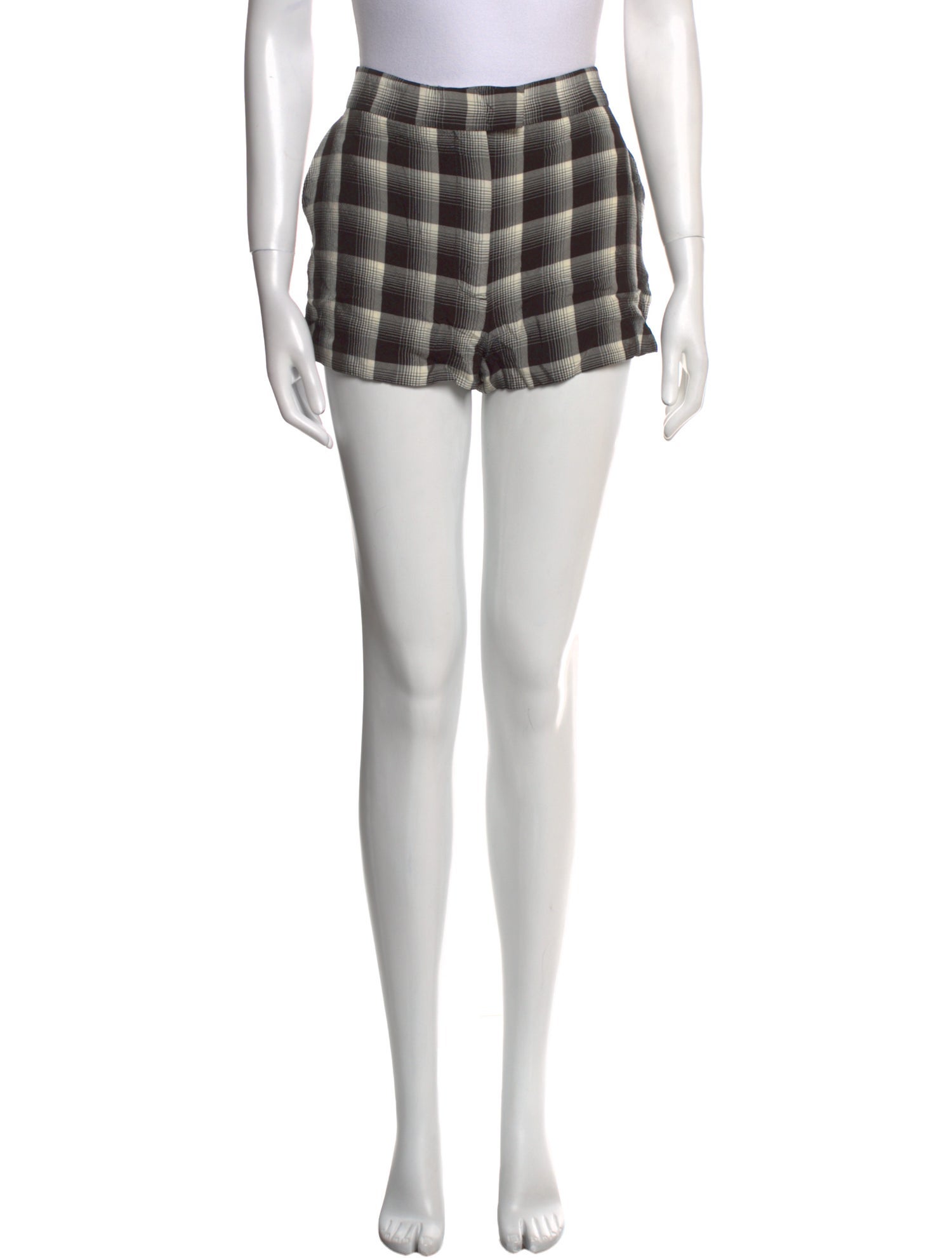 MSGM Plaid Print Mini Shorts