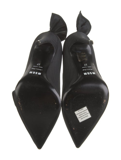 MSGM Leather Ruffle Embellishment Mules