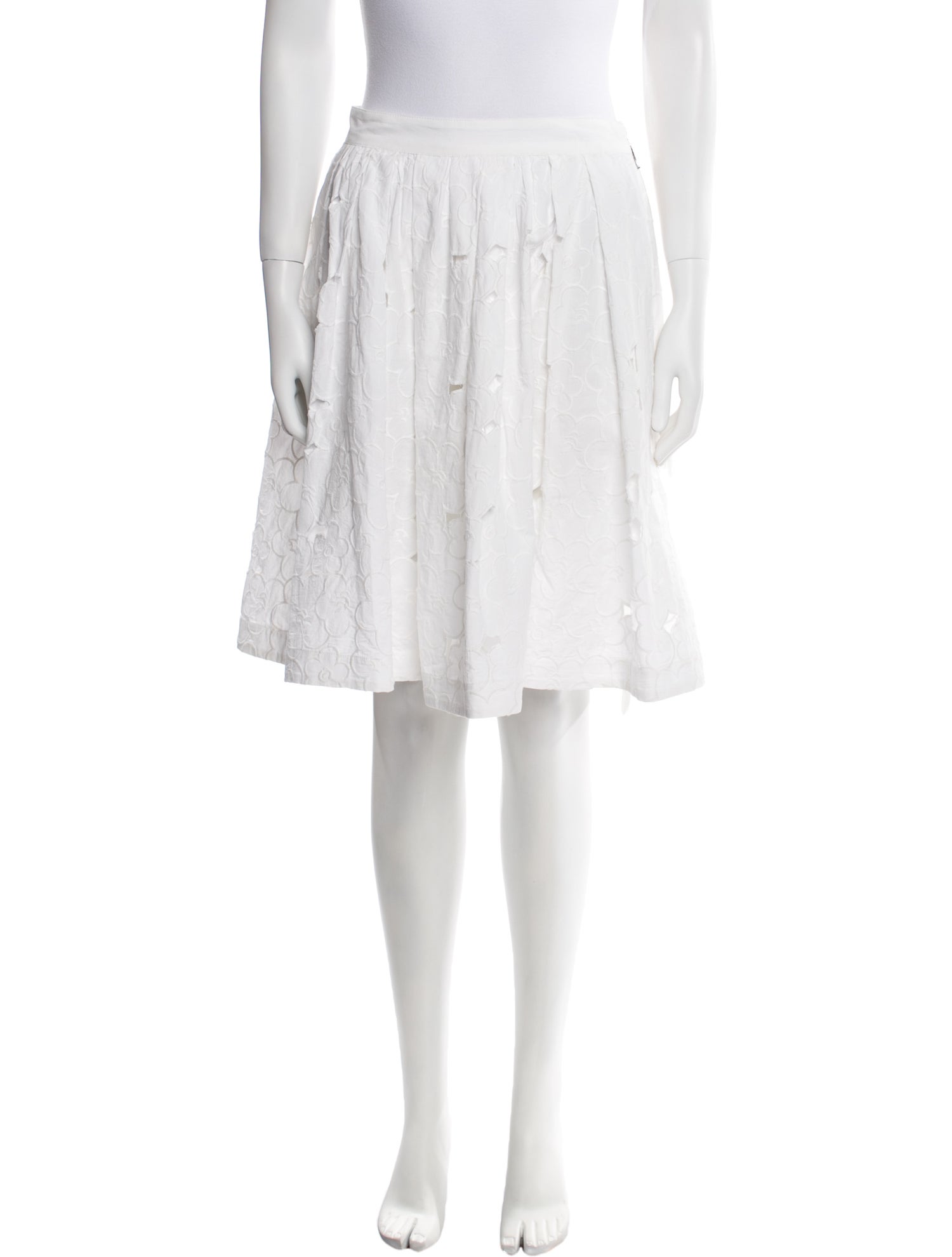 MSGM Eyelet Trim Knee-Length Skirt w/ Tags