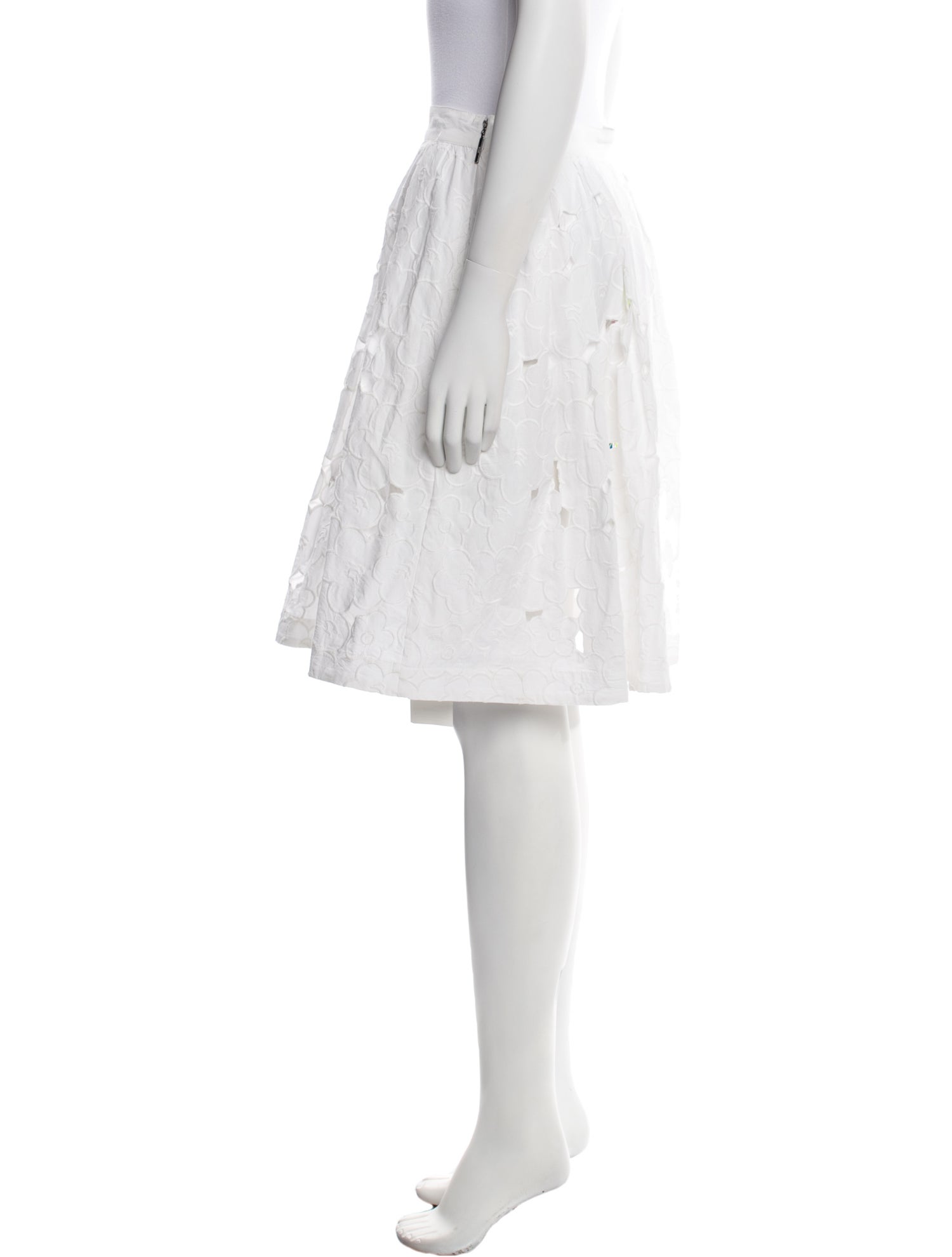 MSGM Eyelet Trim Knee-Length Skirt w/ Tags