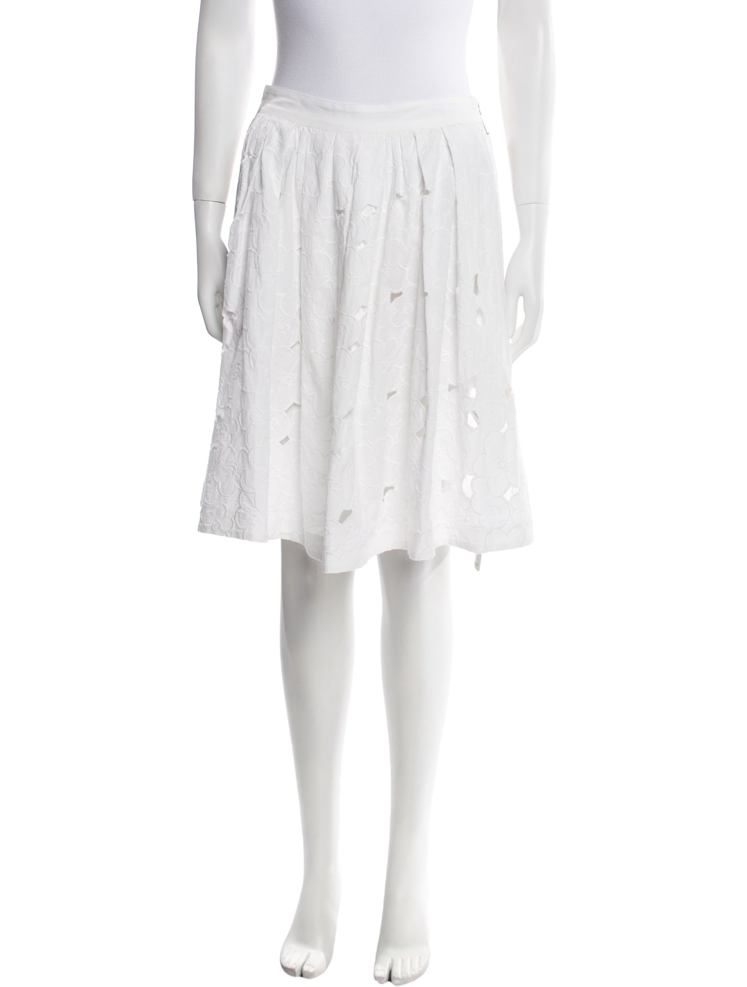 MSGM Eyelet Trim Knee-Length Skirt w/ Tags