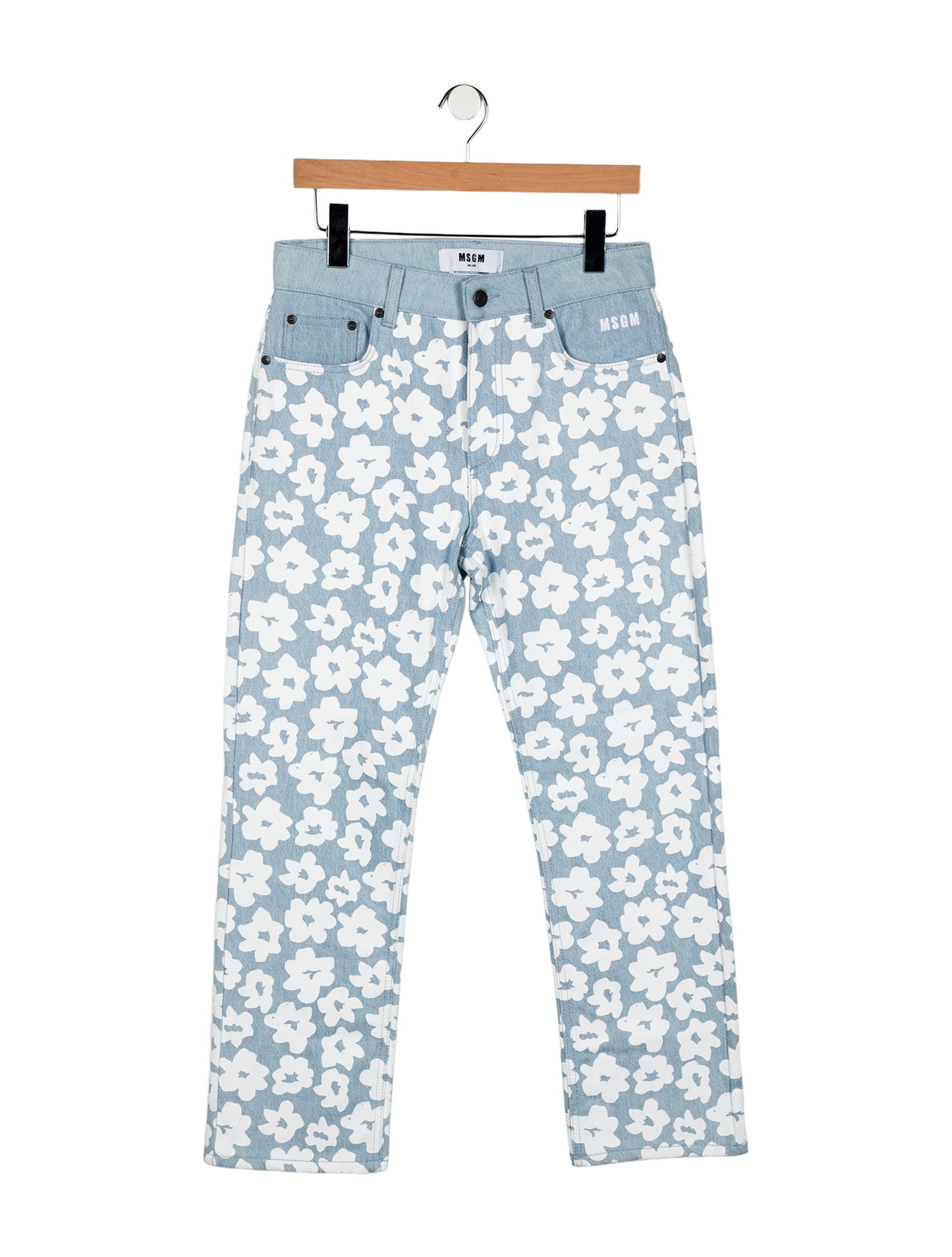 MSGM High-Rise Straight Leg Jeans w/ Tags