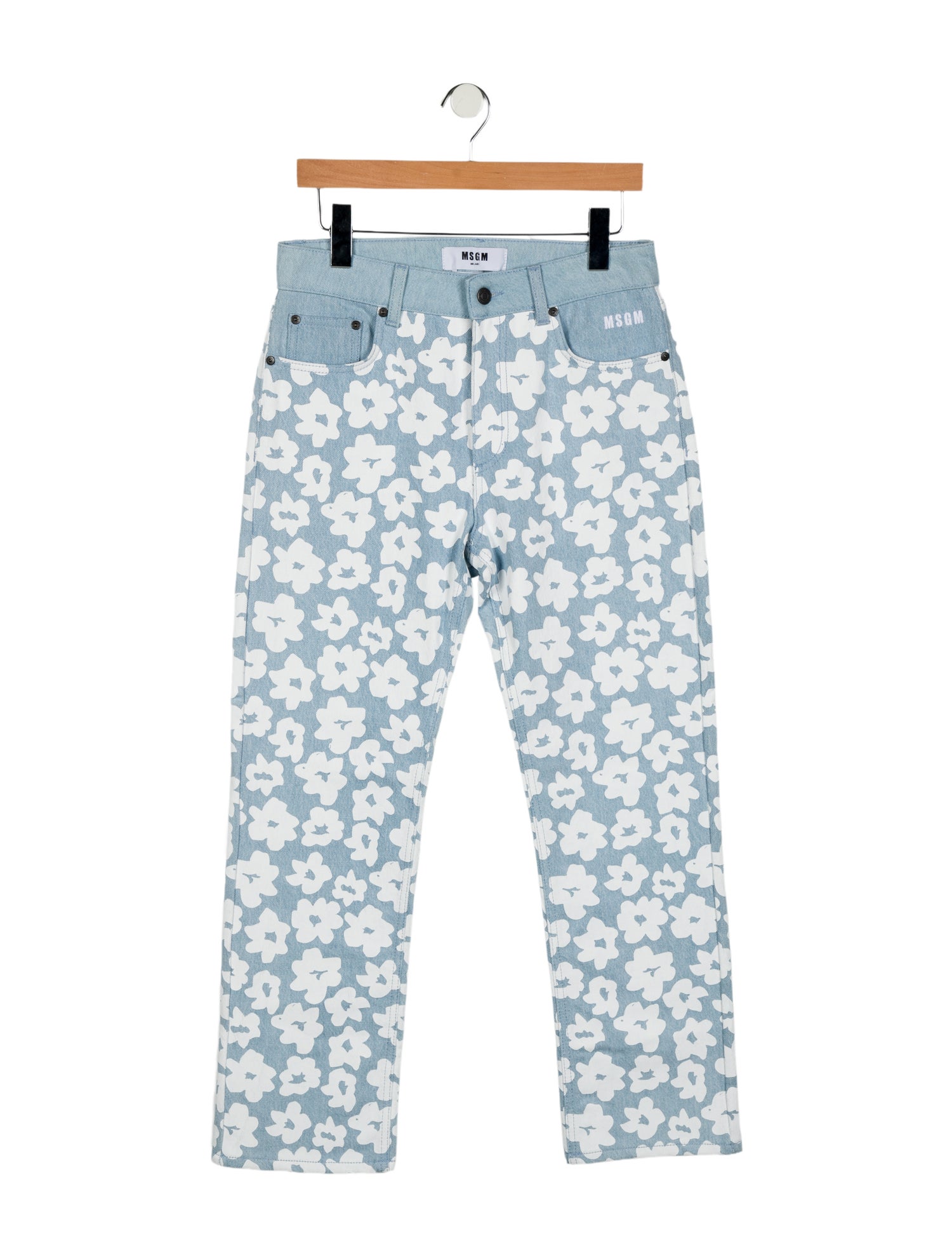 MSGM High-Rise Straight Leg Jeans w/ Tags