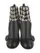 MSGM Houndstooth Print Raw-Edge Trim Boots