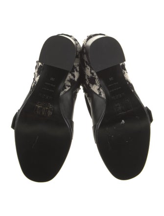MSGM Houndstooth Print Raw-Edge Trim Boots