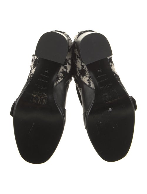 MSGM Houndstooth Print Raw-Edge Trim Boots