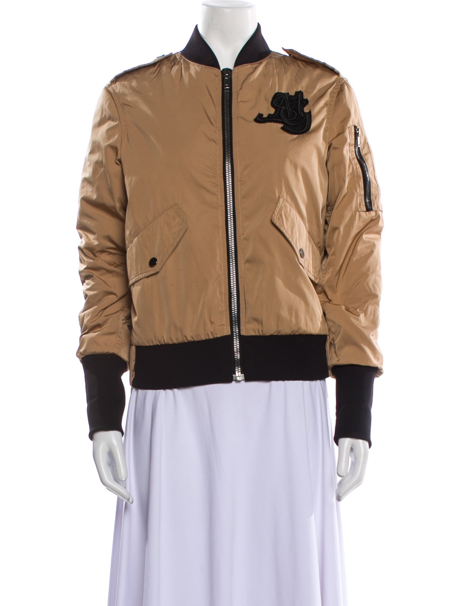 MSGM Colorblock Pattern Bomber Jacket