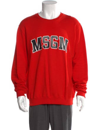 MSGM Graphic Print Crew Neck Pullover