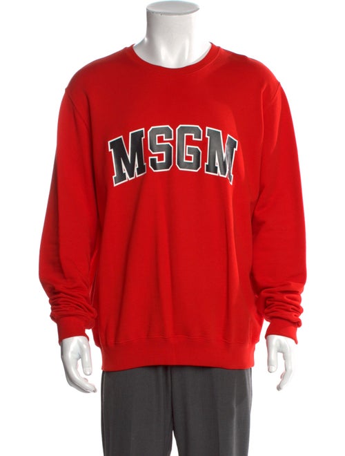 MSGM Graphic Print Crew Neck Pullover