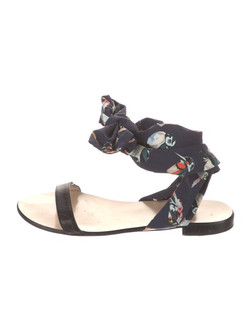 MSGM Leather Printed Sandals