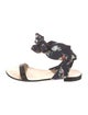 MSGM Leather Printed Sandals